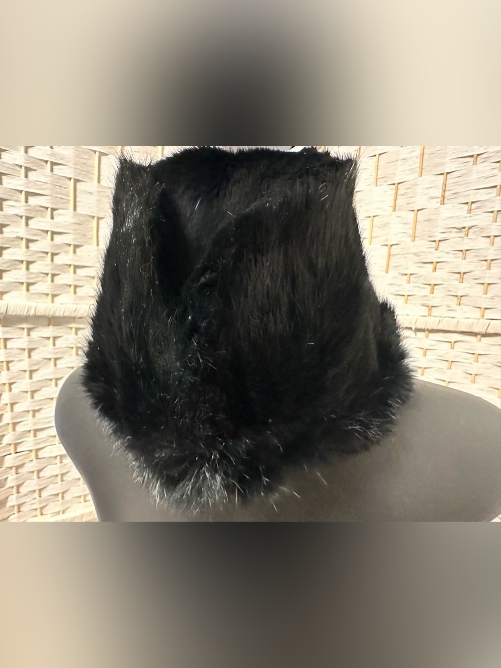 Black Fur Hat - Women Accessories